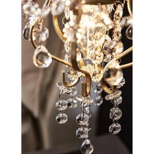Set of 2 Crystal Sconce hanging or Wall mount